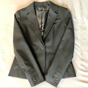 New York and Company Silk Lined Black Blazer